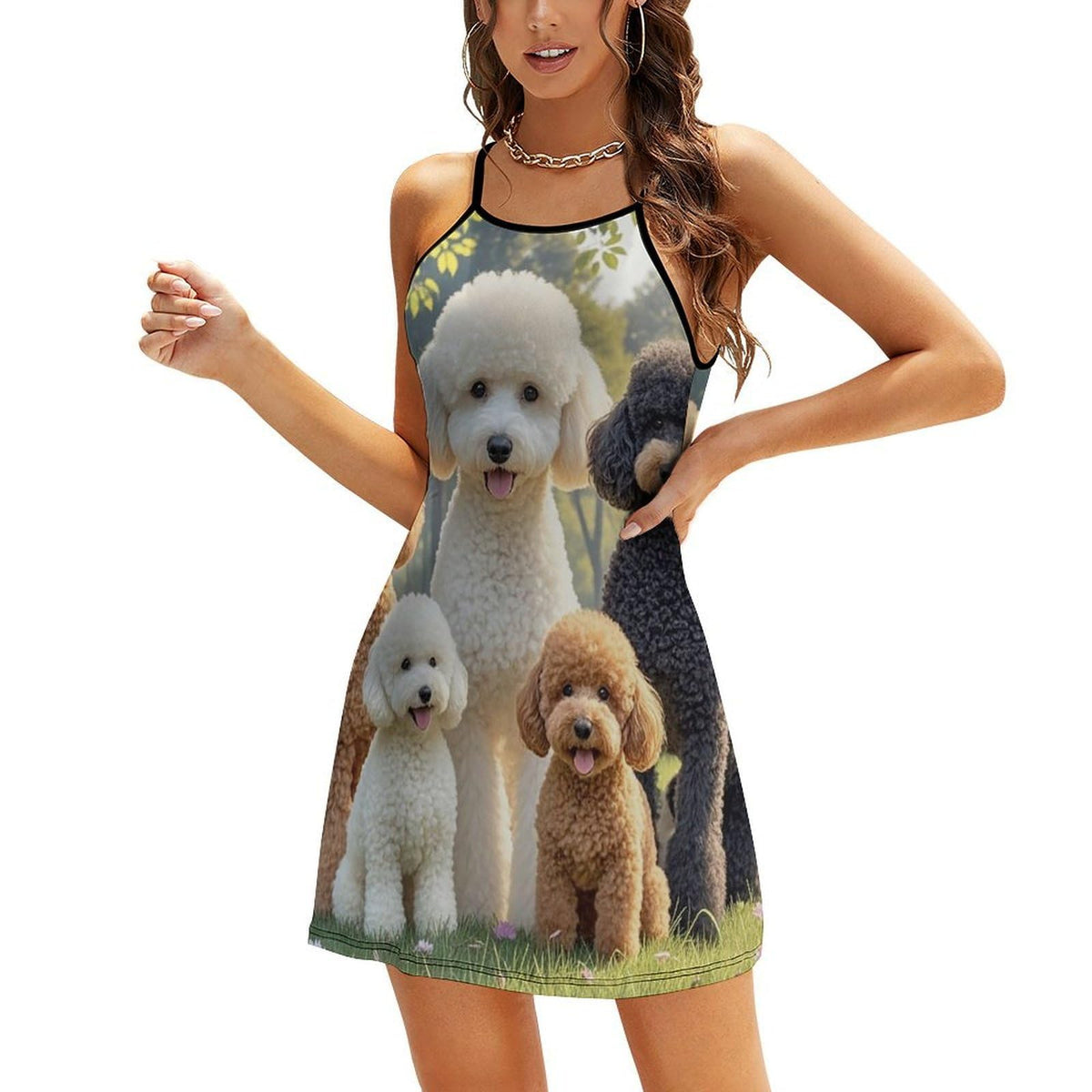 Robe d'été pour femme à bretelles spaghetti ajustables, mini-robe décontractée à bretelles fines, robe de plage
